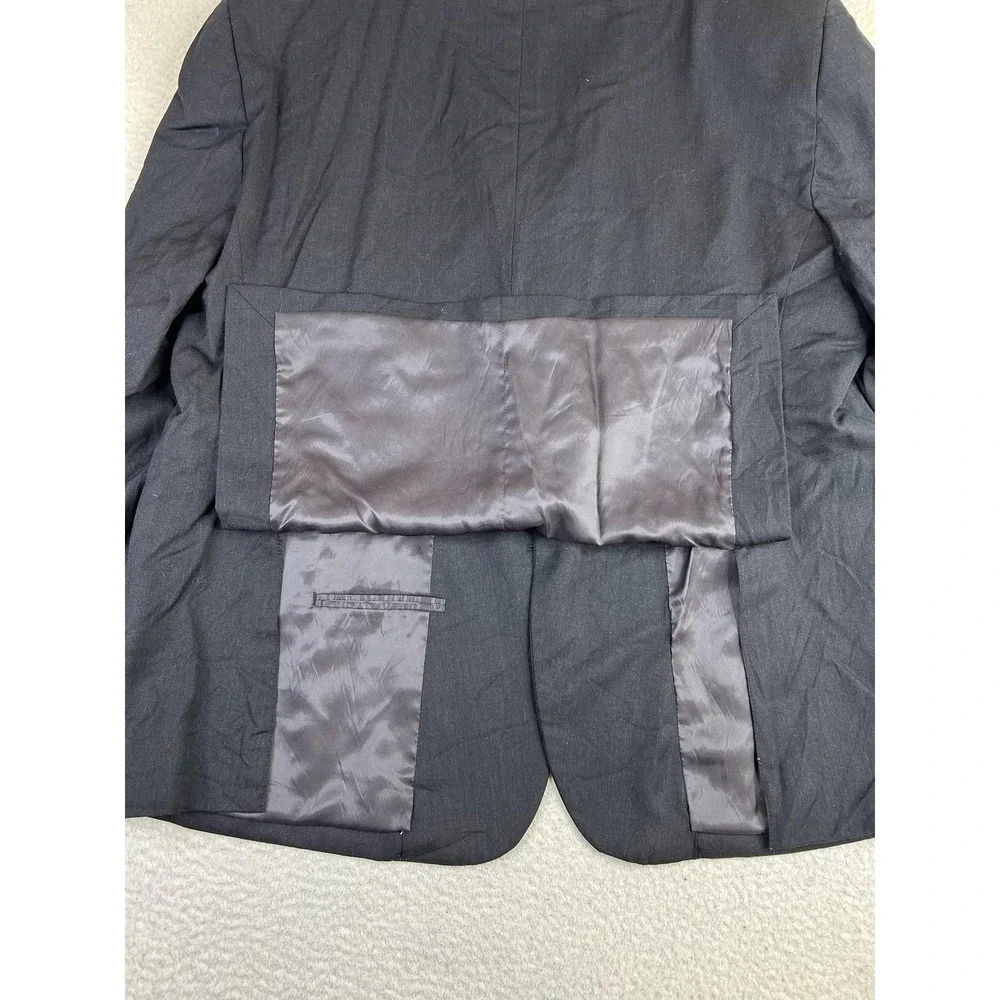 Pronto Uomo Platinum Blazer Mens 50R Black 2 Button‎ Suit Jacket Wool Indonesia